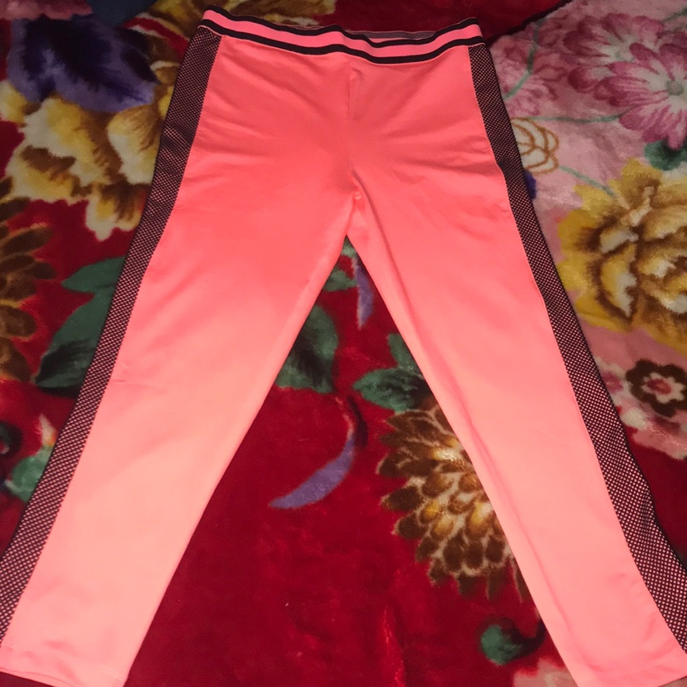 Bright pink active wear pants